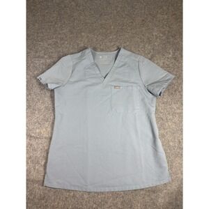 Figs Technical Catarina Scrub Top Womens S Blue Nursing Hospital Stretch SEE